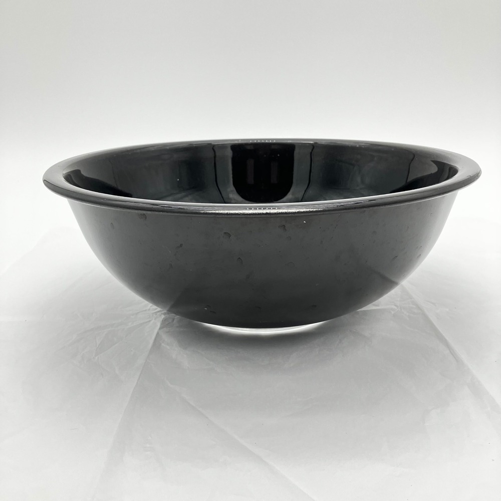Pyrex Mixing Bowl 326 4L 4.2qt Jet Black Vintage 1980s Glass Large Serving Bowl